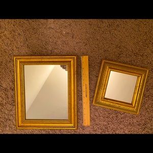 Two gold framed Mirrors